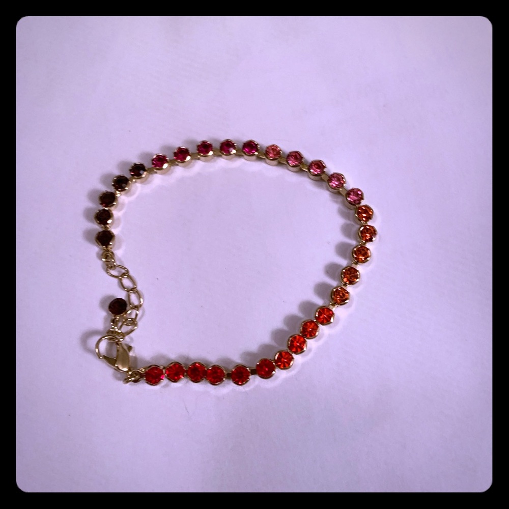 🧡 Believe in Love 🩷 Ombré Tennis Bracelet Warm Colors 🩷🧡